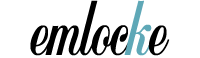 emlocke logo with teal letter 'k'